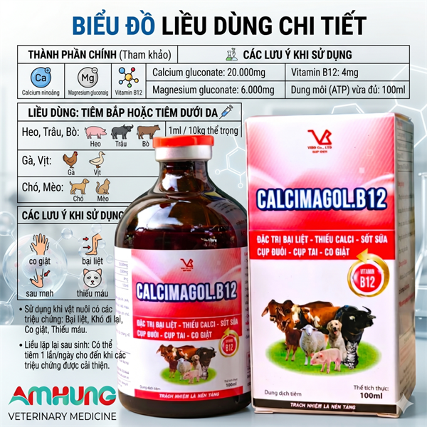 VB CALCIMAGOL B12 (CA MG B12) 100ml - chai 100ml - Ảnh 4