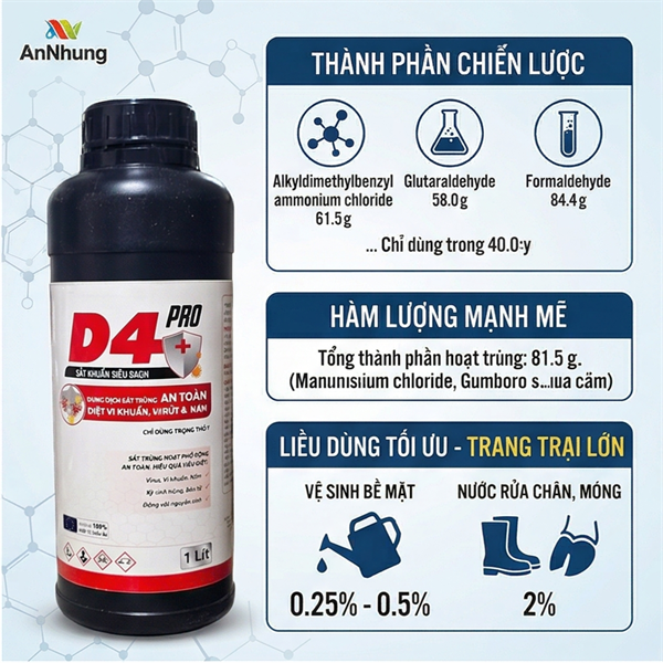 AGRI D4 PRO 1 Lít - can 1 lít - Ảnh 3