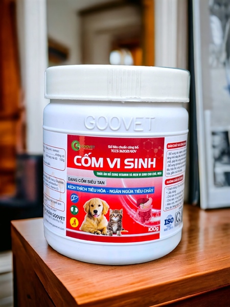 Goovet Cốm Vi Sinh 100gr - thuốc bổ dành cho thú cưng pet - Hũ - Ảnh 2