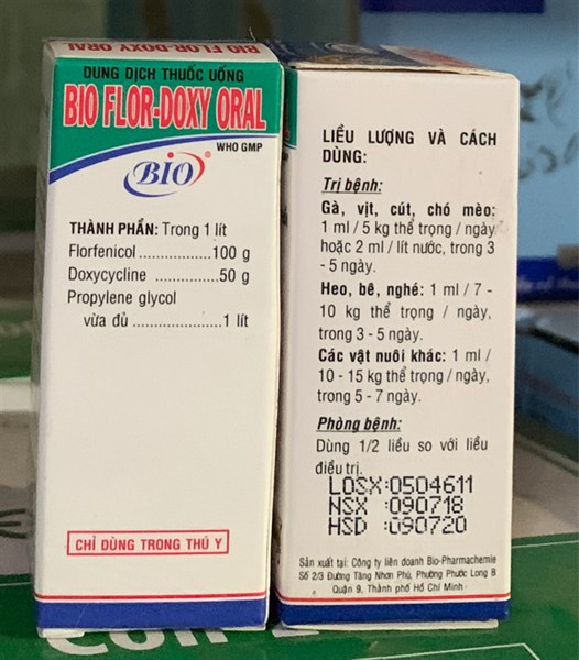 Bio Flor Doxy Oral (Oral) 10ml - Thương Hàn, Viêm Phổi - Lọ - Ảnh 3