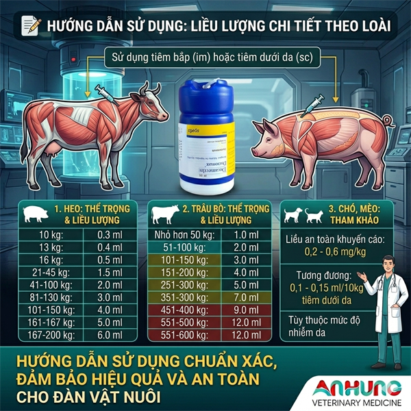 ZOETIS Doramectin- Dectomax Mỹ (50ml) - Hỗ Trợ Loại Bỏ Ve, Ghẻ, Giun Tròn, Dòi - Cho Heo, Trâu, Bò, chó mèo. - Lọ - Ảnh 5