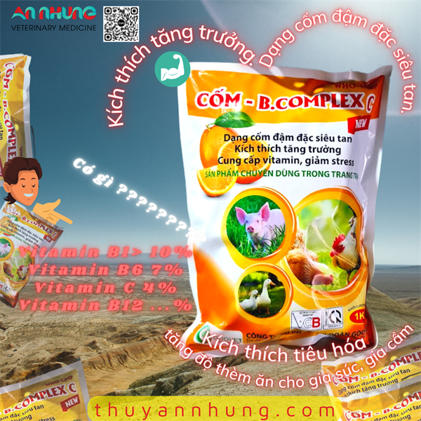 GOOVET CỐM BCOMPLEX C 1kg - Thùng 12kg - Ảnh 5