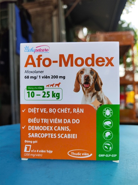 Á Châu Afo Modex 68mg ( 10-25kg) - Hộp 4 viên