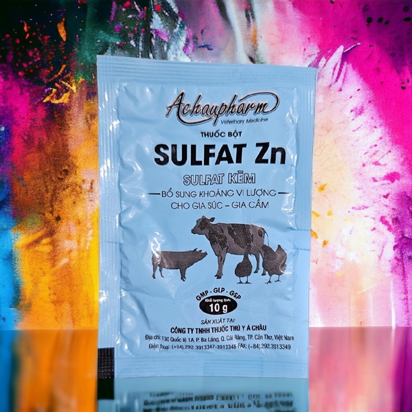 Á Châu Sulfat Zn - Kẽm - 10gr - XANH - Bịch 50 gói