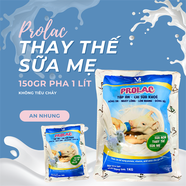 VB PROLAC 1kg - Thay thế sữa mẹ, tập ăn heo con - Gói 1Kg (10in1)