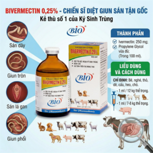Alternative view of BIVERMECTIN 0.25% - Thùng 25 chai