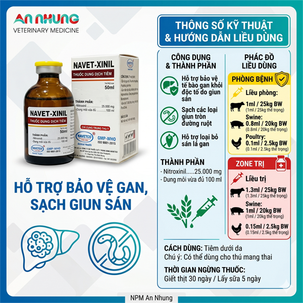 NAVET XINIL 50ml - Sán lá gan - Lọ - Ảnh 5