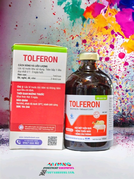 VIAVET TOLFERON - Sắt cầu trùng - 100ml - Lọ - Ảnh 3