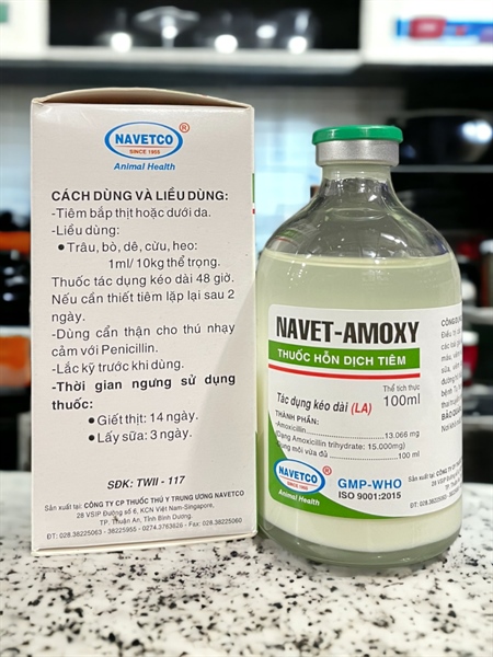 NAVET AMOX 15% LA 100ml - Lọ - Ảnh 5