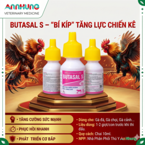 Sagopha Butasal S 10ml oral - Tăng lực gà đá - Hộp 25 lọ