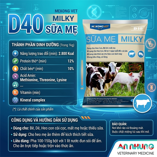 MEKONG D40 SỮA MẸ - MILKY - Thùng 25kg - Ảnh 5