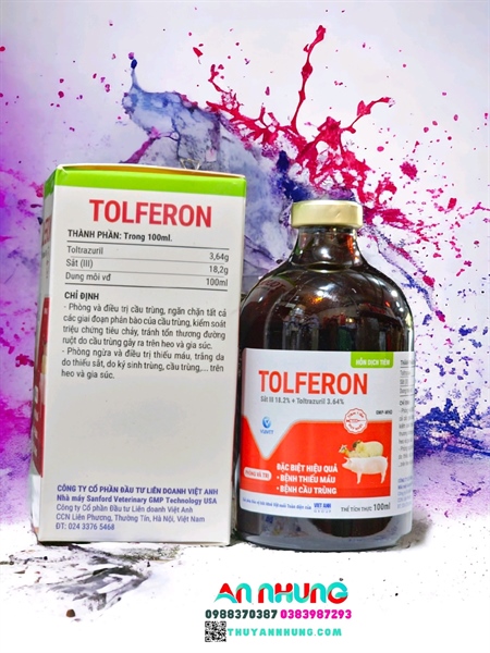 VIAVET TOLFERON - Sắt cầu trùng - 100ml - Lọ - Ảnh 2