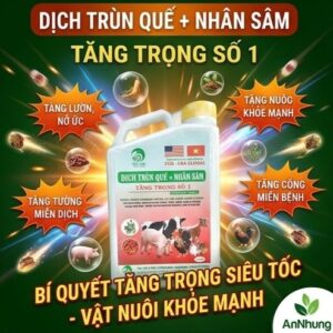 SUMI FOX-USA - DỊCH TRÙN QUẾ NHÂN SÂM (Tăng trọng số 1) - 1 lít - Can