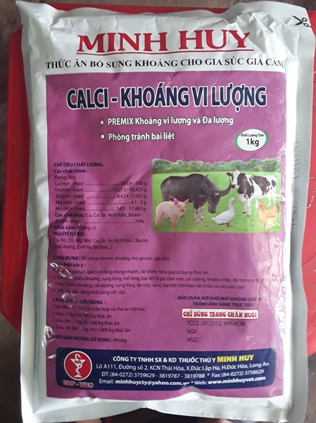 MINH HUY CALCI KHOÁNG VI LƯỢNG 1KG - Thùng 10kg - Ảnh 2