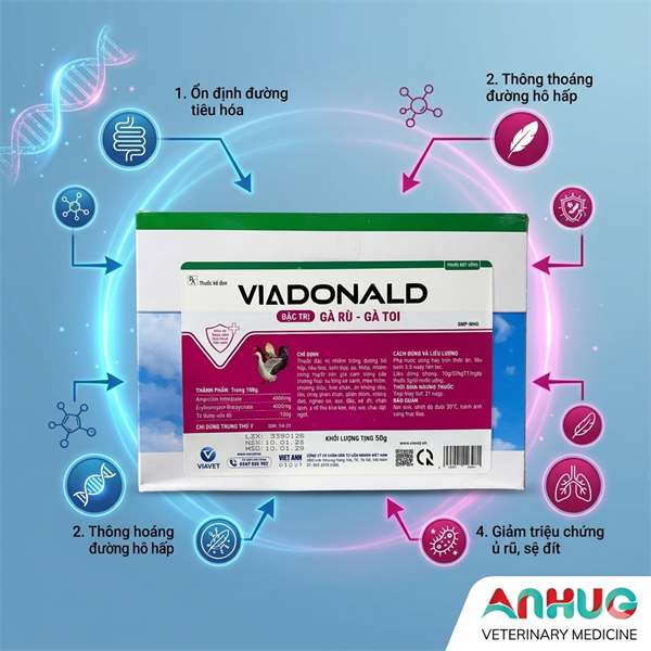 VIAVET DONALD 50gr - Hộp 10 gói - Ảnh 3