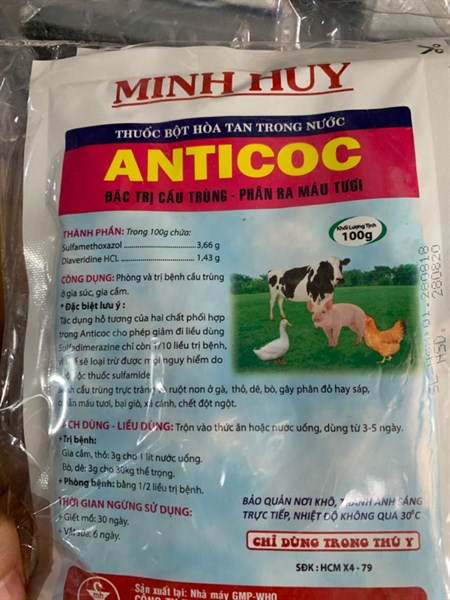Minh Huy Anticoc 100gr - Thùng 100 gói - Ảnh 2