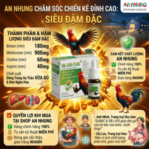 Alternative view of VB Livo Plus 10ml - Giải độc gan thận, phục hồi sau trận - Chiến Kê - Hộp 10 lọ