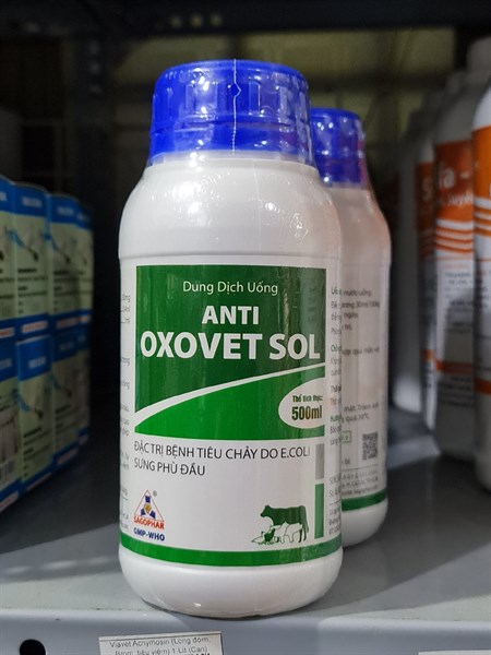 Sagophar Anti - Oxovet Sol - Viêm ruột, viêm khớp, Viêm hô hấp , úm gia cầm(Xanh) - Chai - Ảnh 2