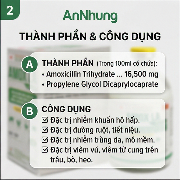 SUMI JAPAN - AMOX LA 16.4% - Chai 100ml - Ảnh 3