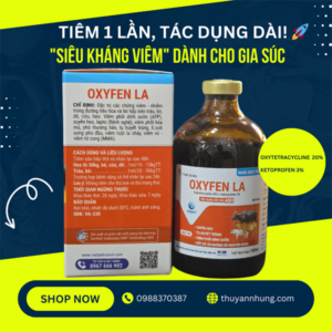 Alternative view of VIAVET OXYFEN LA 100ml - OXYTETRA 200 - điều trị Myco Suis, viêm nhiễm - chai/100ml