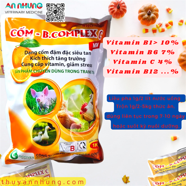 GOOVET CỐM BCOMPLEX C 1kg - Thùng 12kg - Ảnh 3