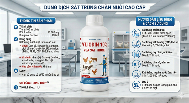 LIKE VT. IODINE 10% 1 lít - Can - Ảnh 2