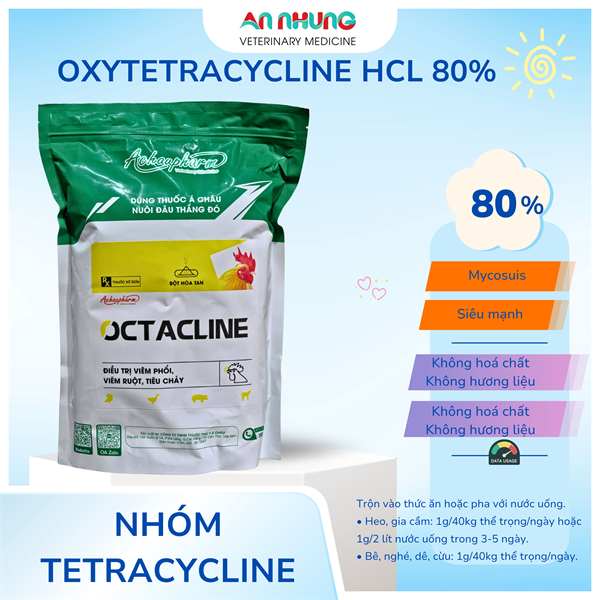 Á CHÂU - OCTACLINE ( Oxytetracylin 80%) - 1kg - Gói 10 in 1 - Ảnh 3