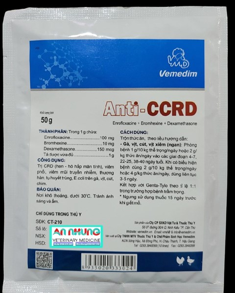 VMD Anti CCRD (Enro) 50gr - Hộp 20 gói - Ảnh 2