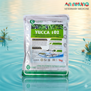 Goovet YUCCA 102- Hỗ trợ xử lý đáy ao, hấp thu khí độc NH3 hiệu quả, xử lý bùn đen và cấp cứu tôm cá nổi đầu cho ao nuôi-1kg - Gói