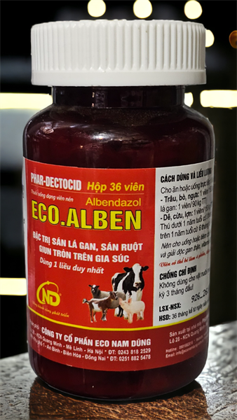 ECO ALBEN (Viên 150kg thể trọng) - Hũ 36 viên - Ảnh 2