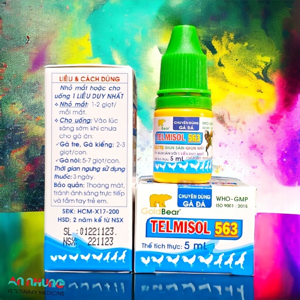 GV Telmisol 563 (trị giun sán, giun mắt gà đá) 5ml - Lọ - Ảnh 3