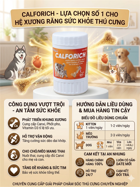 Á Châu CALFORICH - calci viên - Hũ 100 viên - Ảnh 5