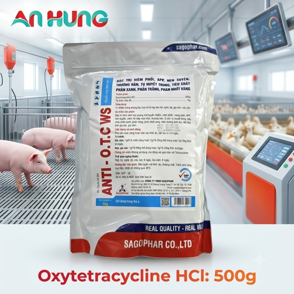 SAGOPHAR ANTI OTC - Oxytetra 50%- 1kg - (N) - Gói 10in1