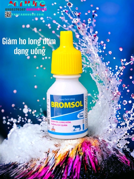 Sagophar Bromsol 10ml oral - Giảm ho, long đờm, thông khí quản - Lọ
