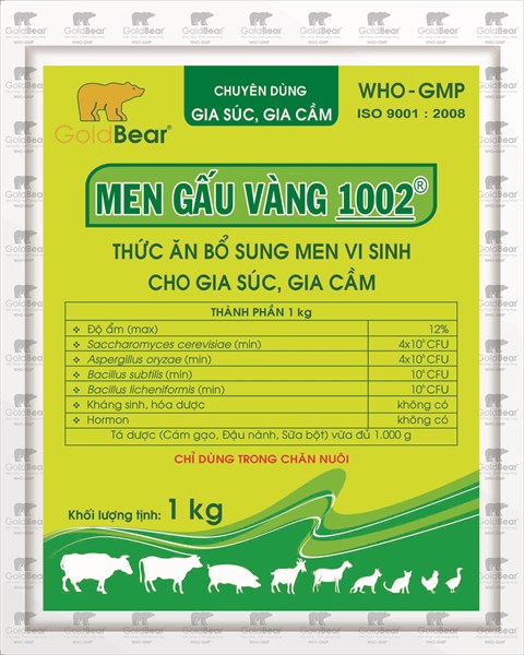 MEN GẤU VÀNG 1002 1kg - Gói