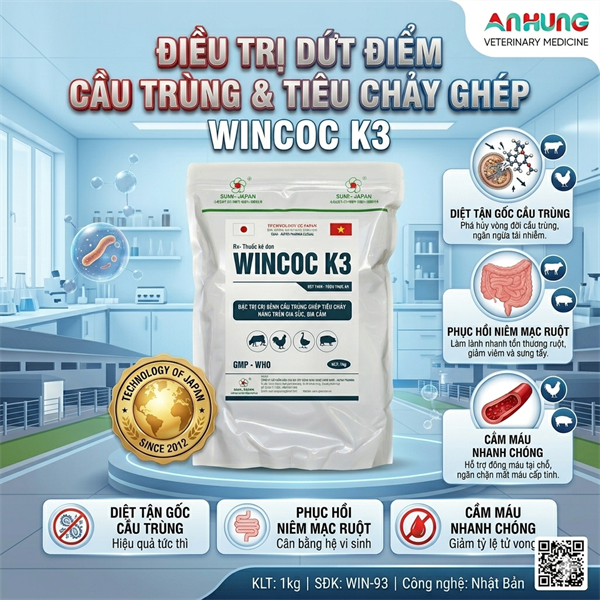 SUMI WINCOC K3 - ANTICOC- 1kg (10in1) - Gói 10in1 - Ảnh 5