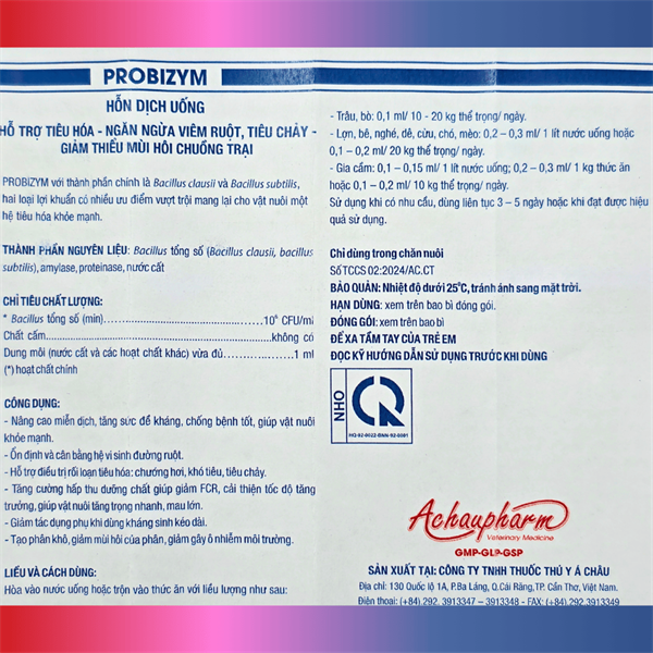Á châu PROBIZYM 100ml - Men tiêu hóa cao cấp 1 tỷ lợi khuẩn (dạng nước) - CHAI 100ML - Ảnh 3
