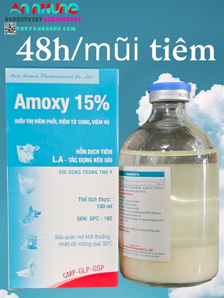 Á CHÂU AMOXY 15% LA - Lọ 100ml - Ảnh 2