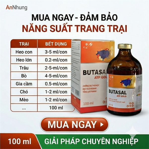 AGRI BUTASAL - ATP GOLD 100ml ( Đỏ Cam) - Lọ - Ảnh 3