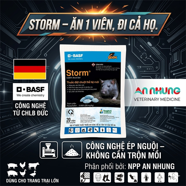 Thuốc Chuột Storm - Kẹo chuột, Chuột viên - Hộp 5 Gói