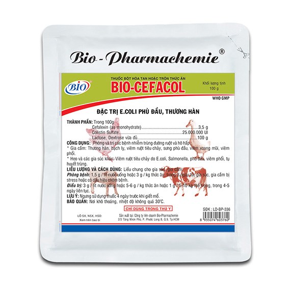 Bio Cefacol 100gr - Đặc trị Ecoli, Thương Hàn - Gói - Ảnh 2