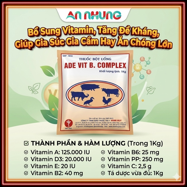 Minh Huy ADE VIT Bcomplex 500g - Gói 500gr