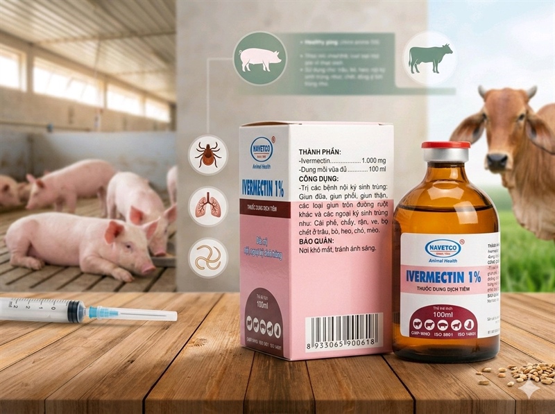 NAVETCO IVERMECTIN 1% 100ML - Chai