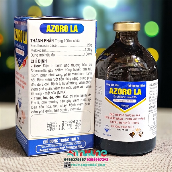 VIAVET AZORO LA 100ml - Enro 20% - Lọ - Ảnh 5