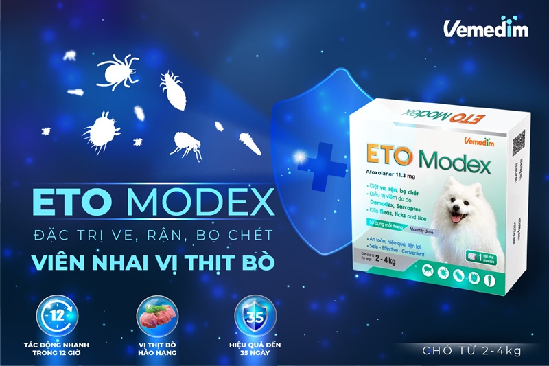 Vemedim ETO Modex - 11,3mg từ 2-4 kg - 1 viên - Ảnh 2