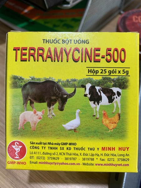 Minh Huy Teramycine 500 Bạc 5gr - Hộp 25 gói - Ảnh 2