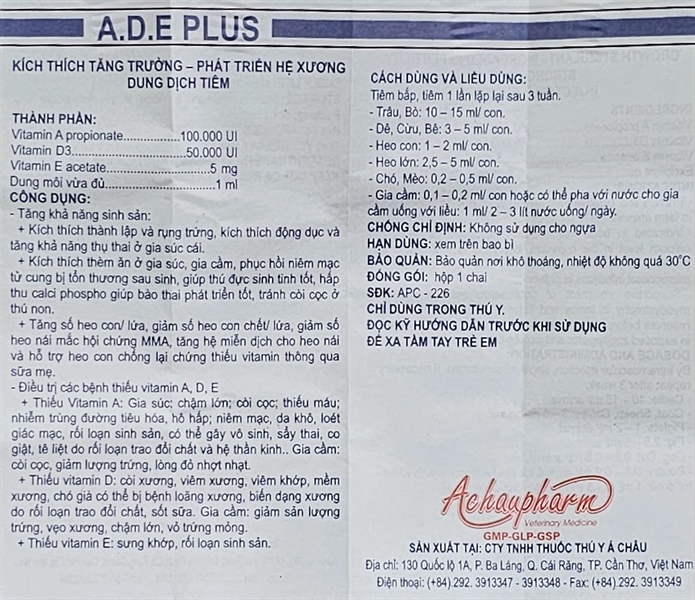 Á CHÂU ADE PLUS - AD3E - lọ 100ml - Ảnh 4