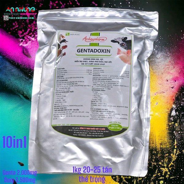 Á CHÂU GENTADOXIN - viêm ruột, viêm phổi, sưng phù đầu - 1Kg (10in1)