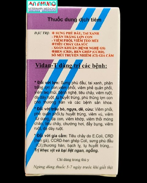 NThái VIDAN-T (Lincomycin) - 100ml chai - Ảnh 3