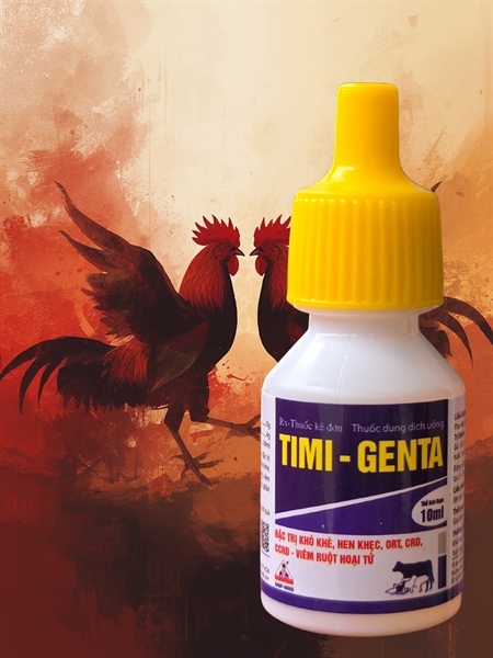 Sagophar Timi Genta 10ml - Khò khè, hen khẹc, CRD, ORT, - Lọ 10ml